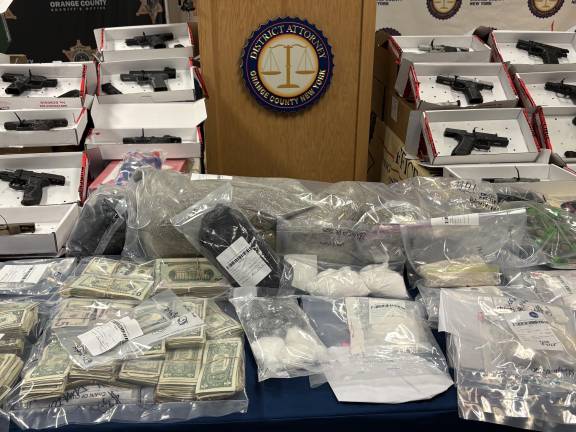 DA announces ‘largest gun trafficking case in Orange County history’ Guns, drugs and money confiscated as part of Operation Powder Burn.