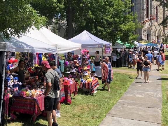 Sidewalks were full of all sorts of items for sale.