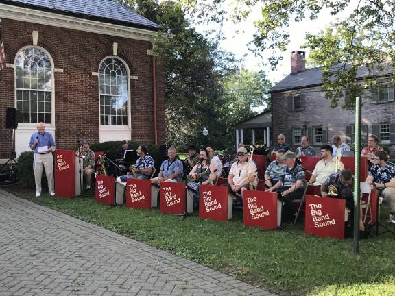 Jim Tarvin, longtime member of Friends of Goshen Library, introduces The Big Band Sound.