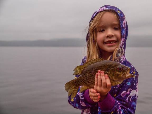 'She caught that rock bass all by herself!'