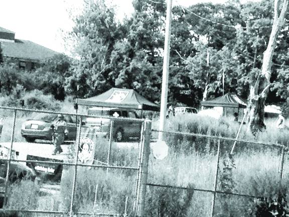 Camp LaGuardia plays at being terrorist compound The fake military men of Operation Shahrazad (Photo by Edie Johnson)
