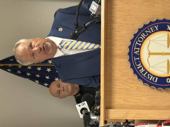 DA announces ‘largest gun trafficking case in Orange County history’ Orange County District Attorney David Hoovler at an Aug. 1 press conference in Goshen.