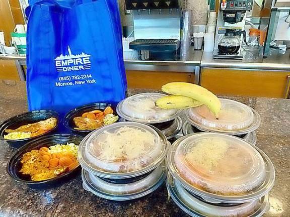 The Empire Diner in Monroe creates and produces the meals, which are packaged and delivered to families each week by a dedicated team of volunteers.