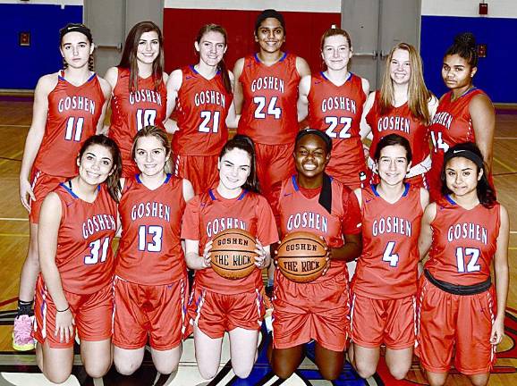 The Goshen girls basketball team