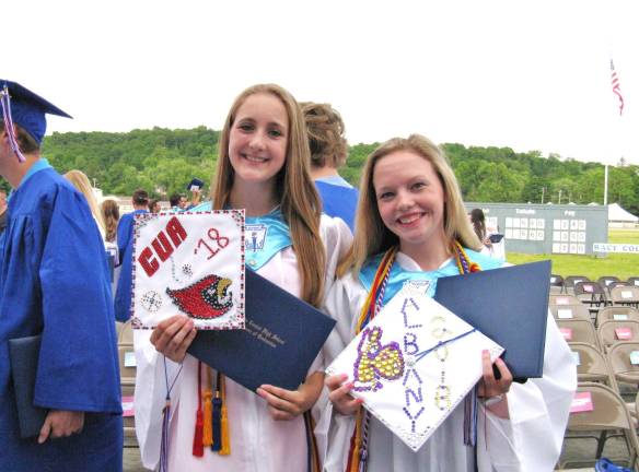 Goshen's Class of 2014 Emma Weiss is off to Catholic University, and Bernadette Smith to SUNY Albany.