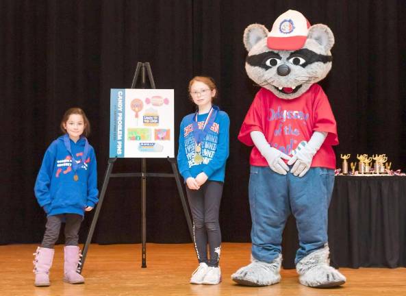 Jordan and Carly Seligman from Goshen CSD, are recognized with OMER’s Awards for their 2020 New York State Odyssey of the Mind candy problem pin designs.