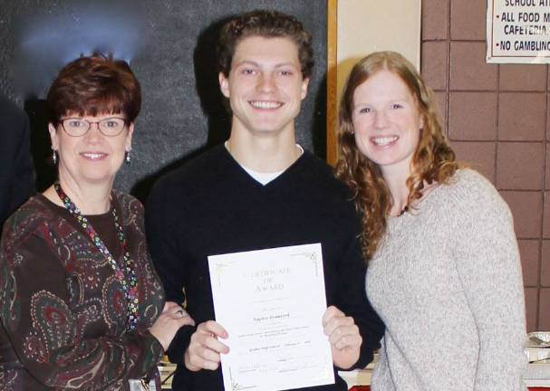 The Goshen Greats Taylor Crawford with music teachers Molly Lloyd and Kristen Lloyd