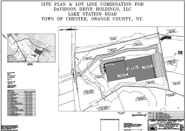 Screenshot from site plan for warehouse proposal