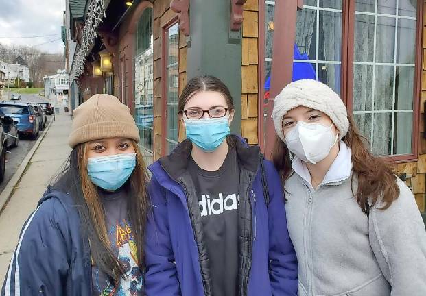 Pictured from left to right are Courtney Francisco, Laura Edwards and Angelina Zaporotjsev.