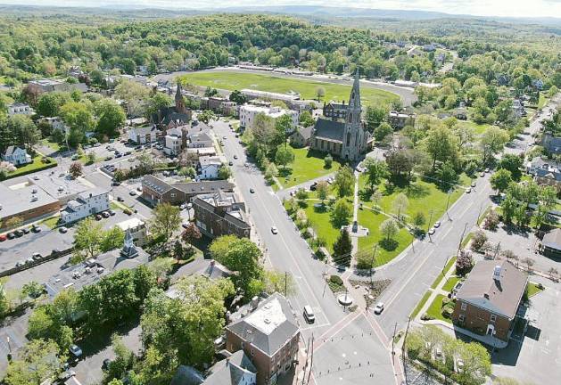 The Hallmark Channel is filming ‘One December Night’ in the Village of Goshen now through Sept. 27; the holiday movie is to air Nov. 13. Photo source: Goshen Chamber of Commerce.