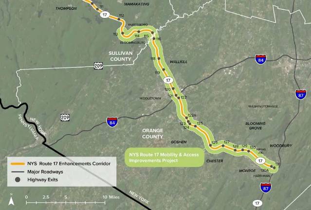 Town and Village of Chester to host open house with NYS DOT on May 6 regarding the conversion of Route 17 into I-86 Source: NYS Department of Transportation
