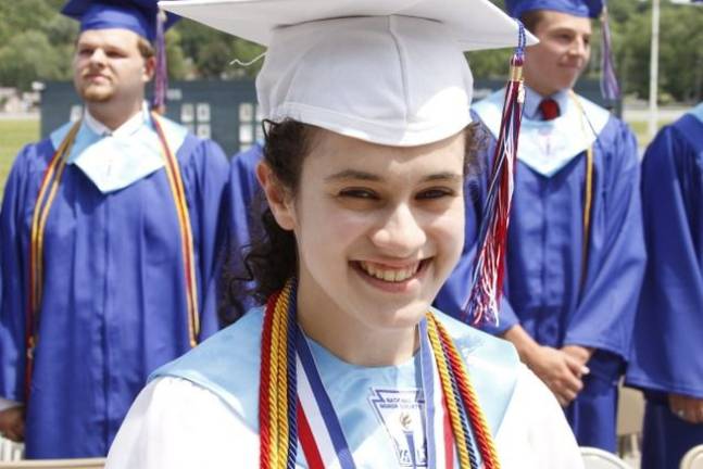 Goshen High School: 'Today as we climb' Honor Graduate Joan Climes (Photo by Jerry Goldberg)