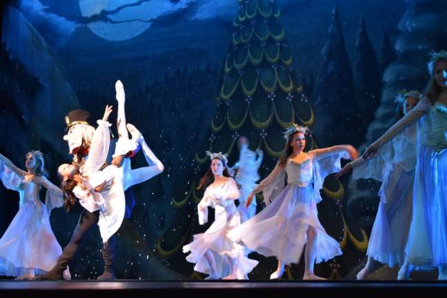 Ava Torres as Clara and Omari Contaste, a professional guest dancer, as the Nutcracker.