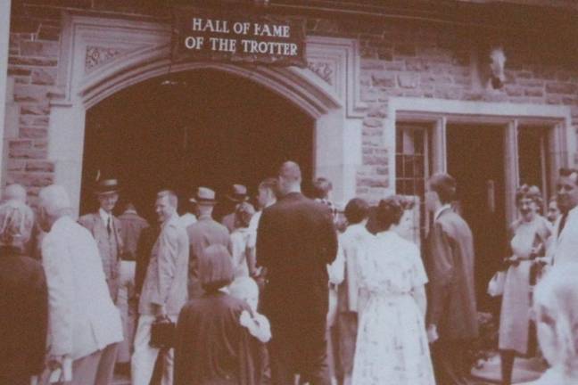 A stable fit for a king Opening day at the new Hall of Fame of the Trotter attracts a crowd.
