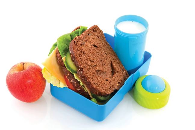 Food deliveries are remaking school lunch Healthy lunch box filled with bread for take away