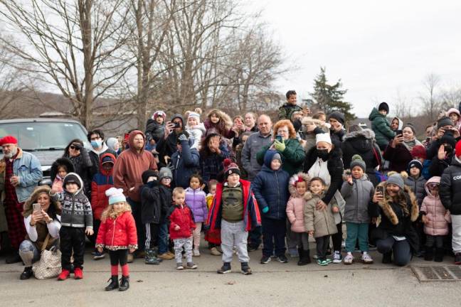 As Santa and Mrs. Claus landed, the excitment in crowds faces could not be contained.