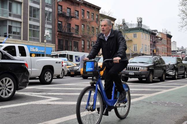 DOT Touts Bike Safety Data From 2006 to 2015, the number of annual bicycle trips in NYC grew 150 percent. Photo: Michael Garofalo