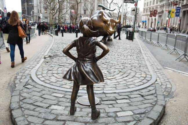 financial advice for young manhattan women "Fearless Girl" statue near Wall Street. Photo: Anthony Quintano, via flickr