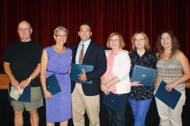 Goshen schools celebrate opening day The 20-year employees, from left, James McGovern, Diane Burrows, Michael Isseks, Rosary Papasidero, Pamela Kramer, Beth Tyrrell. Missing is Sharon Zeszutek.
