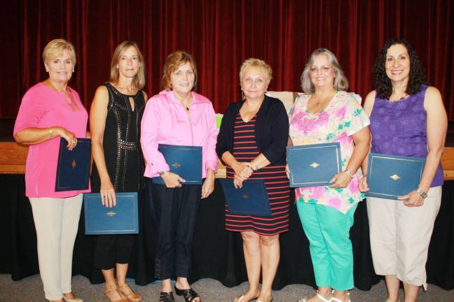Goshen schools celebrate opening day The 25-year employees, from left, Elizabeth Olivo, Helen Lamison, Helene Lennon, Judy Barden, Catherine Frahme, Marcia Atkin.