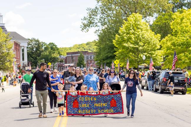 Goshen Supports the Fallen Norsery Schoolers march