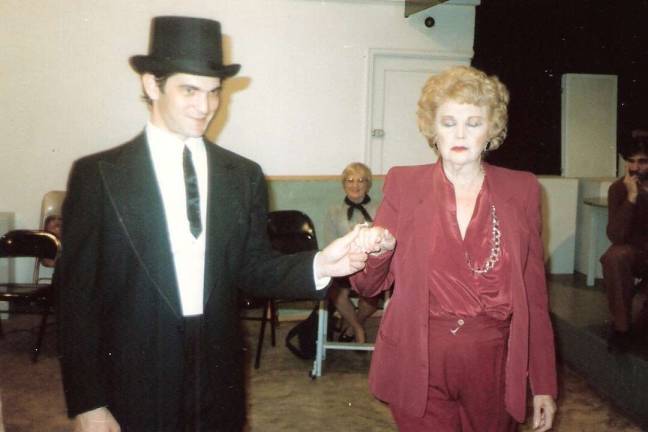 a theatrical legacy Tom Oppenheim with his his grandmother, Stella Adler. Photo: Stella Adler Studio