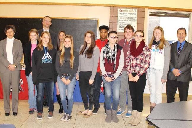 High school students honored as 'Goshen Greats' The Goshen Greats with Assistant Principal Patricia Lercara, Principal Kurtis Kotes and Assistant Principal/Director of Health, Physical Education and Athletics Gregory Voloshin. Missing from the photo is Brandon Ogden. (Photos are by Goshen art teacher Christopher Tucci)