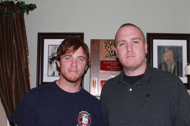 Sons of 9/11 firefighter denied chance at FDNY Michael Sullivan (left) with brother John Sullivan III (Photo provided) 