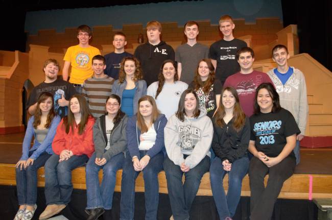 'Once Upon a Mattress' on GHS stage this weekend Senior members of the stage crew: front row (from left): Lindsay Rysinger, Karlie Senak, Rebecca Guerrera, Katie Garnett, Alyssa Frenette, Kelsey Lippert and Monica Polii. Second row: Dalton Pawliczak, Steven Dest, Kayla Wells, Taylor Ouellette, Sarah Knoell, John Navilio and David Ciliberto. Third row: Liam McGuire, Kevin Cosgrove, Colby Mohr, Will Smith, and Kevin Rudy.
