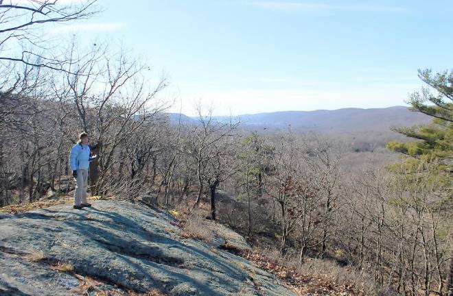 A banner year for land conservation in 2019 McMahon Property: This newly protected 116-acre property is located near Greenwood Lake bordering Sterling Forest State Park. In addition, the property contains forest habitat identified by the NY Natural Heritage Program (NYSDEC) as significant, as well as the headwaters of the Trout Brook, a tributary of the Moodna Creek. Land Trust Conservation Project Manager Shanna Abeles overlooks the property.