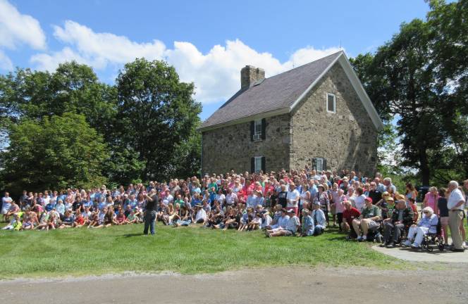 A great day for the Bull family Everyone gathered for a group photo on the lawn (Photo by Ginny Privitar)