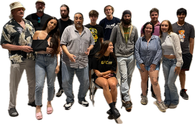 Front: Misha G. First Row L-R: David Wilson, Gabriela, Mario Andres, Habibi Rodriguez, Jaden Penny, and Zoe Connolly. Back Row L-R: Wesley Prince, David Prause, Kaeleb Webers, Lucas Miller, Sean Christopher O’Brien and Sanskaar Sachdeva.