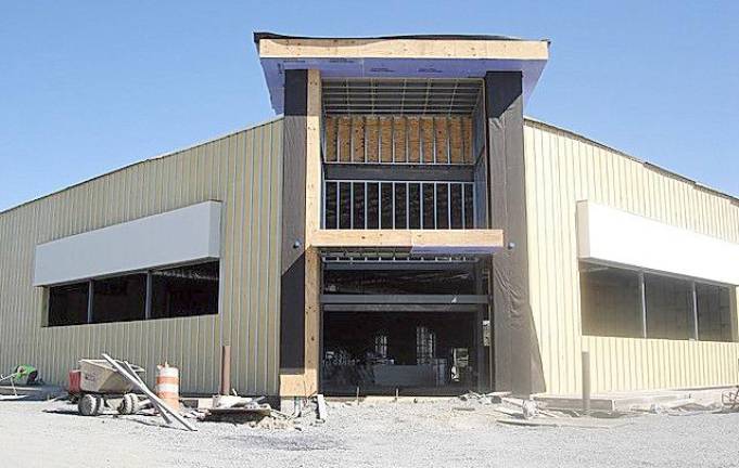 This shows the entrance to the CVS stand-alone building at Goshen Plaza. The entrance faces Matthews Street in the Village of Goshen. The pharmacy should be moving into its new stand-alone building by the end of 2020. Photos by Geri Corey.