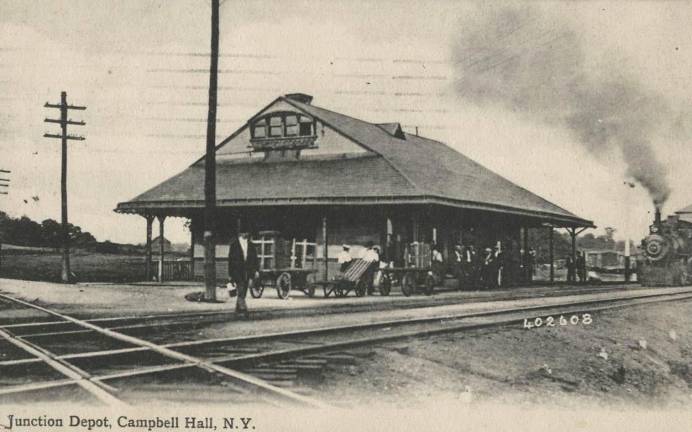 Goshen. Railroad association presents at Goshen Library Campbell Hall junction in its heyday. Photo provided by Alex Prizgintas.