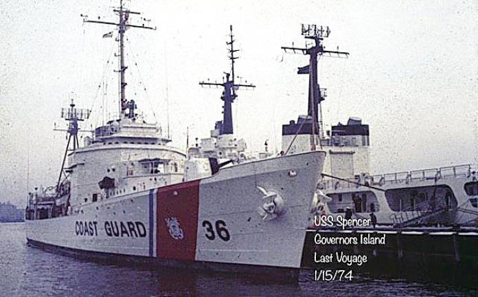 Joseph Dunlevy was assigned to this Coast Guard cutter, the U.S.S. Spencer, that cleared the way through the North Atlantic for large ships that brought equipment to Europe. The U.S.S. Spencer was recently retired.