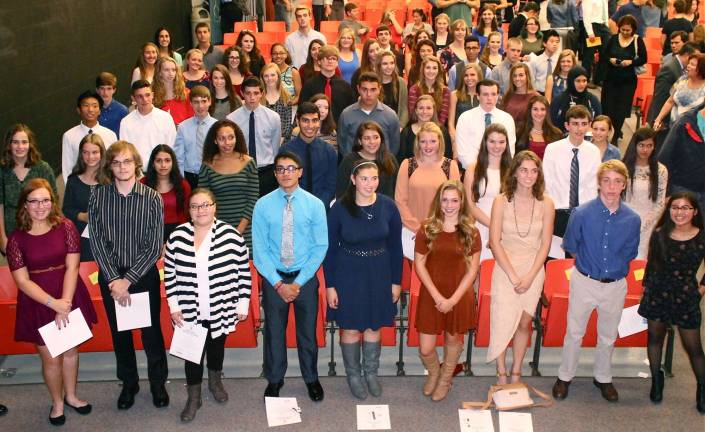 Goshen students inducted into National Honor Society The National Honor Society inductees (Photo provided by Chris Tucci)