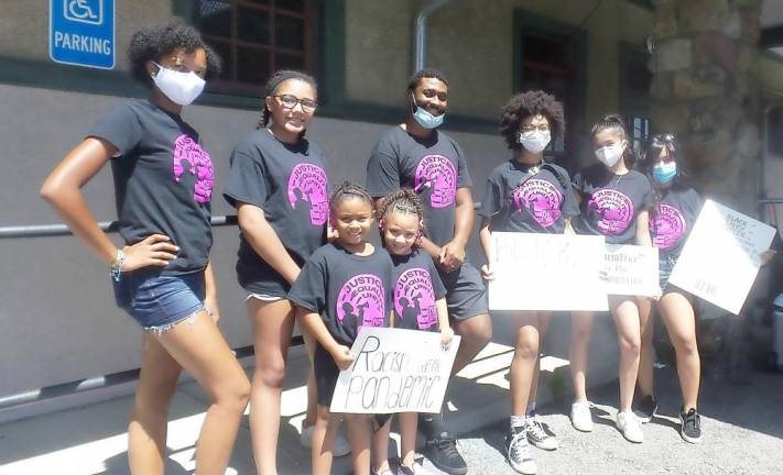 The group who worked to make the Black Lives Matter meetup and march in Chester real.