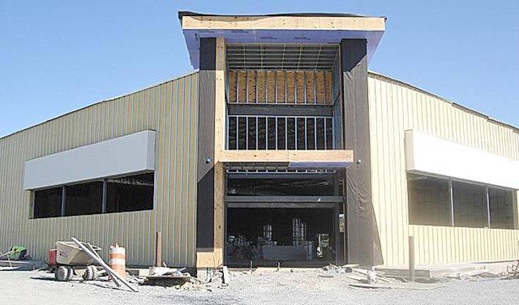 This will be entrance to the CVS stand-alone building at Goshen Plaza. The entrance faces Matthews Street in the Village of Goshen. The developer believes CVS Pharmacy will be moving into its new site by the end of the year. Photos by Geri Corey.