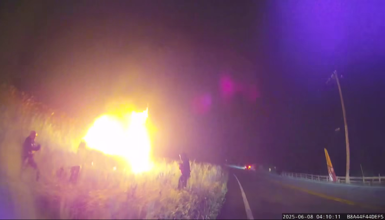 Police pull woman from burning car Emergency personnel at the scene of a burning upside down vehicle off Kings Highway in Chester June 8.