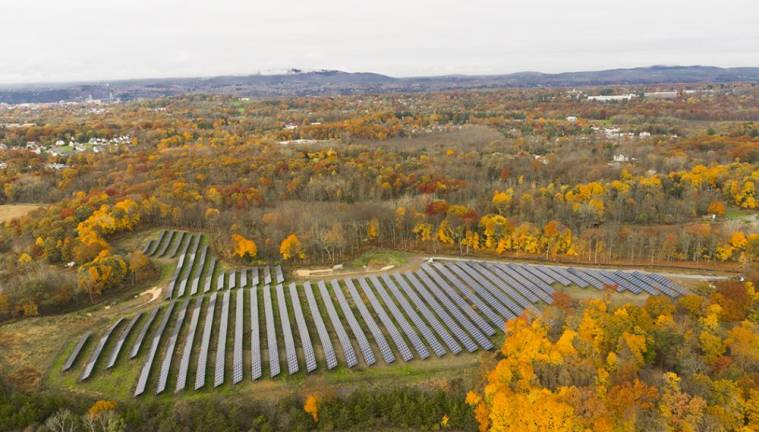 Underhill Solar Farm, courtesy of Clearway Community Solar. Clearway has over a dozen solar farms active or in development throughout Orange County, Rockland County, and into the Hudson Valley