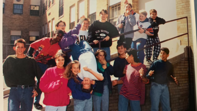 Students at Maple Avenue School.