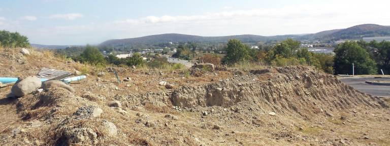 Water mains are waiting to be installed.