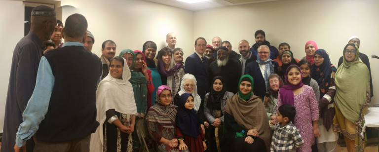 Interfaith Council repudiates Trump's ban on refugees Photo by Abdul-Badi/Shawn Strong Jewish, Christian and Unitarian Universalist Clergy from the Greater Newburgh Interfaith Council stand in solidarity with area Muslims at the Masjid Al-Ihklas Mosque in Newburgh. The Council read a statement repudiating President Trump's ban on Muslim refugees and immigrants and affirming a shared commitment to stand in solidarity with Muslims in support of the most vulnerable, the poor, the needy and the traumatized.