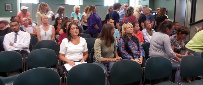 Farm owner accused in horses' deaths case may face felony charge Horse advocates came from near and far to Wednesday's hearing (Photo by Frances Ruth Harris)