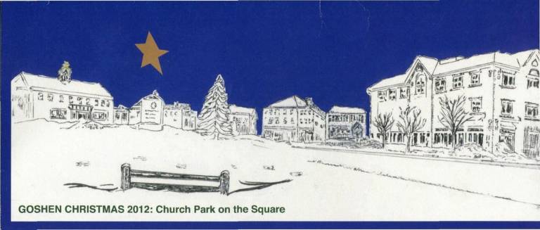 Goshen inspires Christmas greeting Bob Weinberger's card for 2012