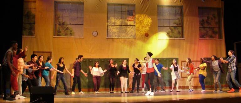 Remember their names: Chester Drama Club presents 'Fame' The full cast and backdrop (Photo by Ginny Privitar)