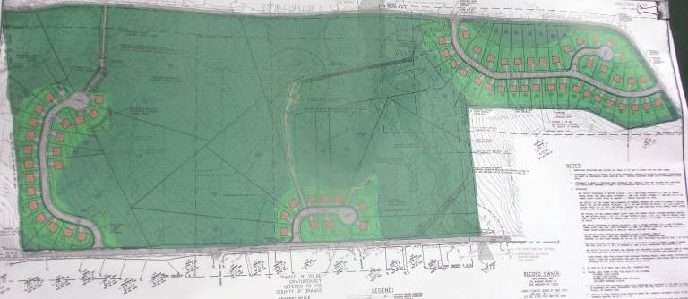 The Maplewood Village site plan (Photo by Frances Ruth Harris)