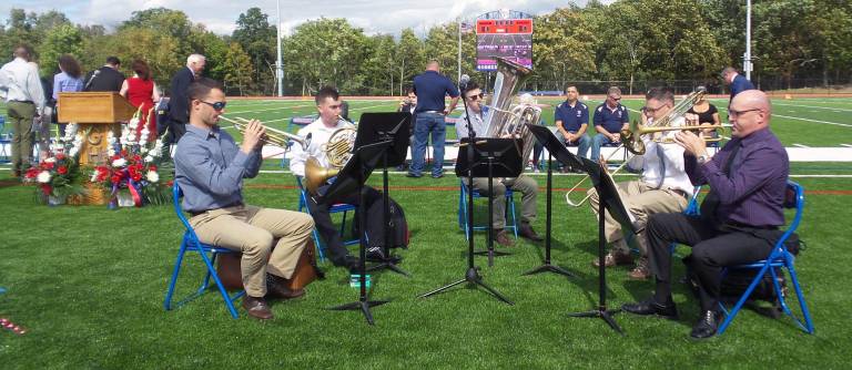 A musical prelude by West Point band members before the grand opening ceremony