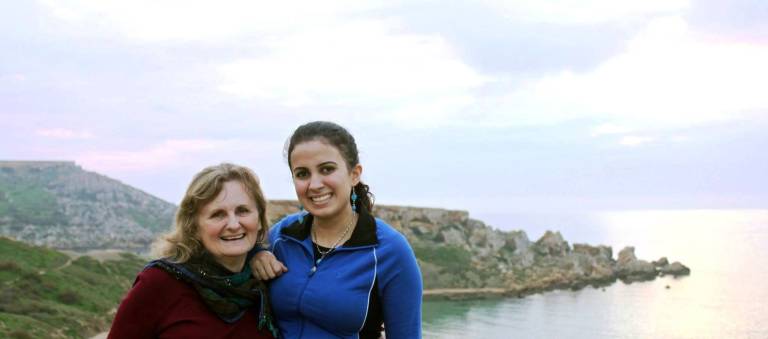 Mommy & Me Contest The Ambar Girls of Warwick "The Ambar Girls, Kim (Mom) and Ariel (Daughter) met up in Malta during the winter holidays. They are from Warwick, but Kim is currently working for the US Army in Italy, while Ariel is finishing her senior year at Pace University in NYC."