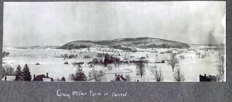 This historical photo shows the Miller site as it appeared before the Maple Avenue School was built on it.